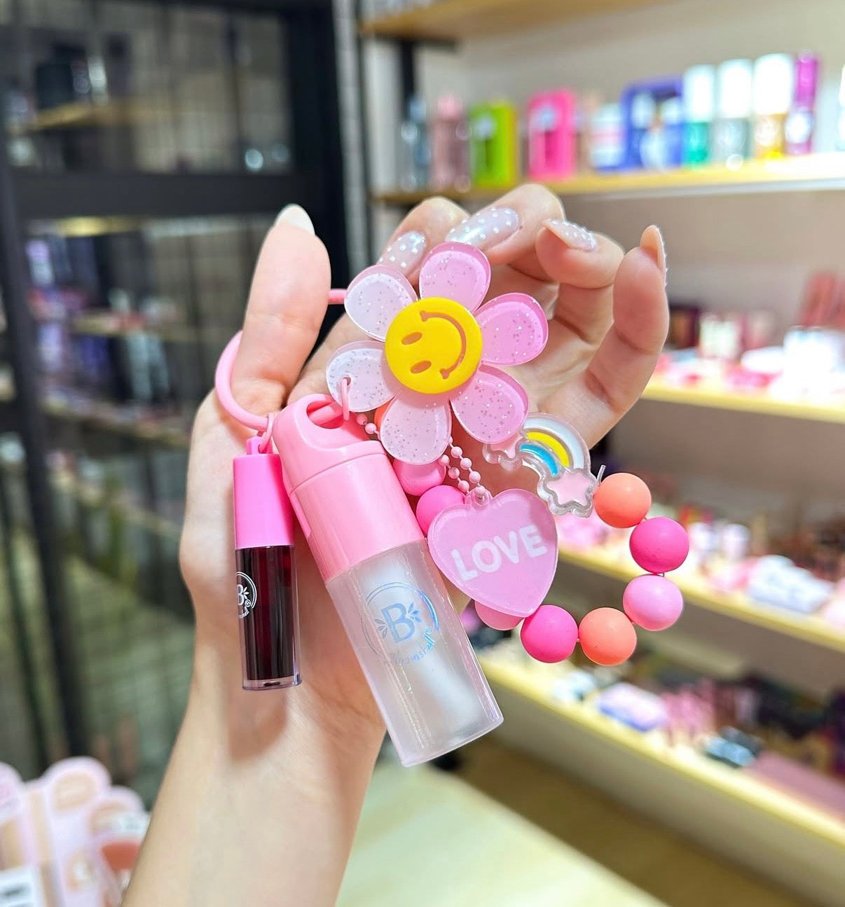 Llavero flor gloss + tinta - Bloomshell