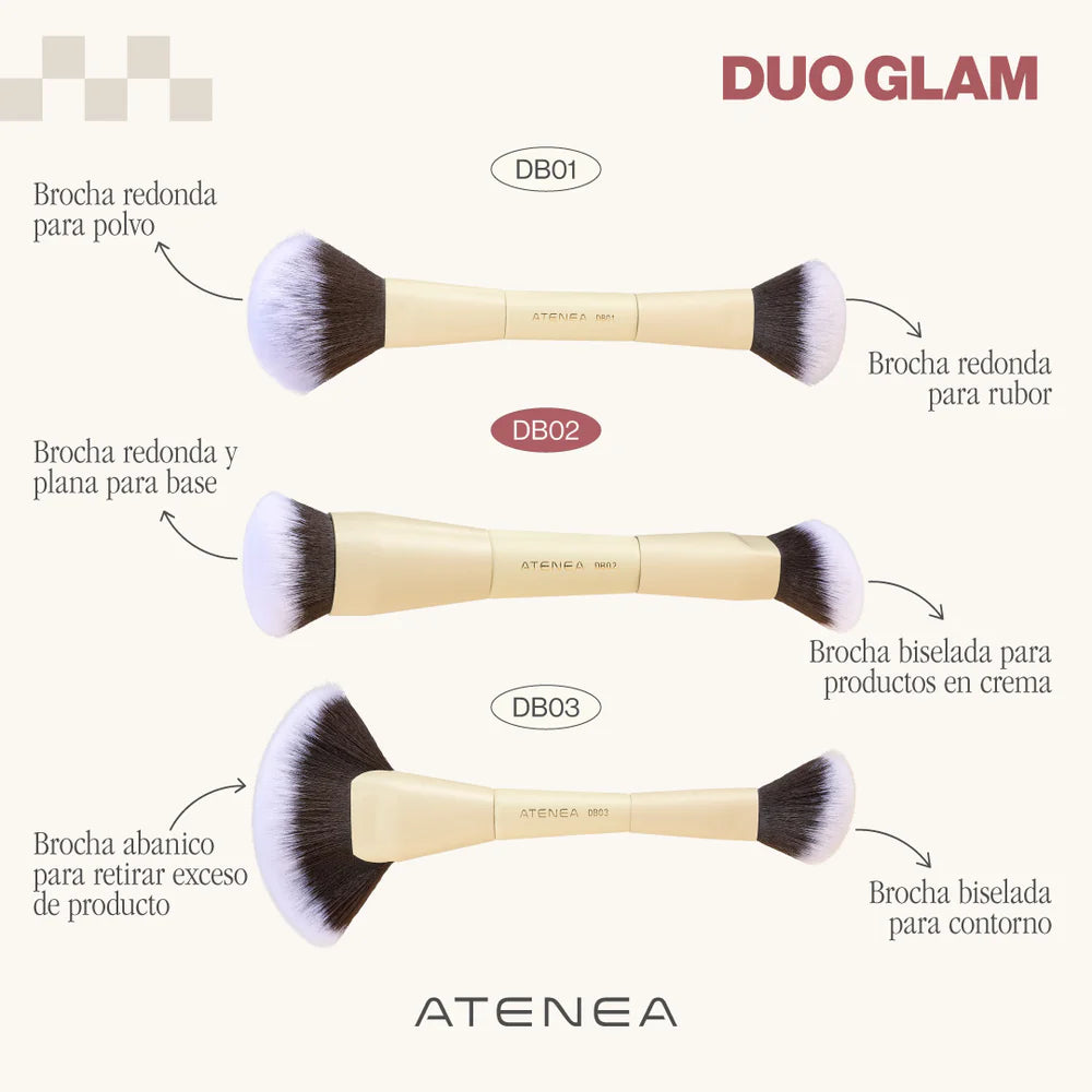 Brocha DUO CONTORNO/ABANICO DB03 - Atenea