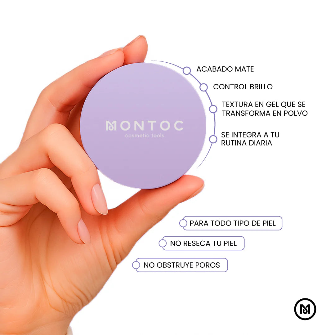 Polvo compacto en gel anti grasa - Montoc