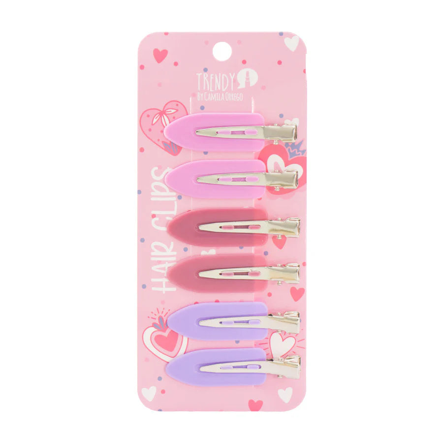 Pinzas para el cabello x6 - Trendy