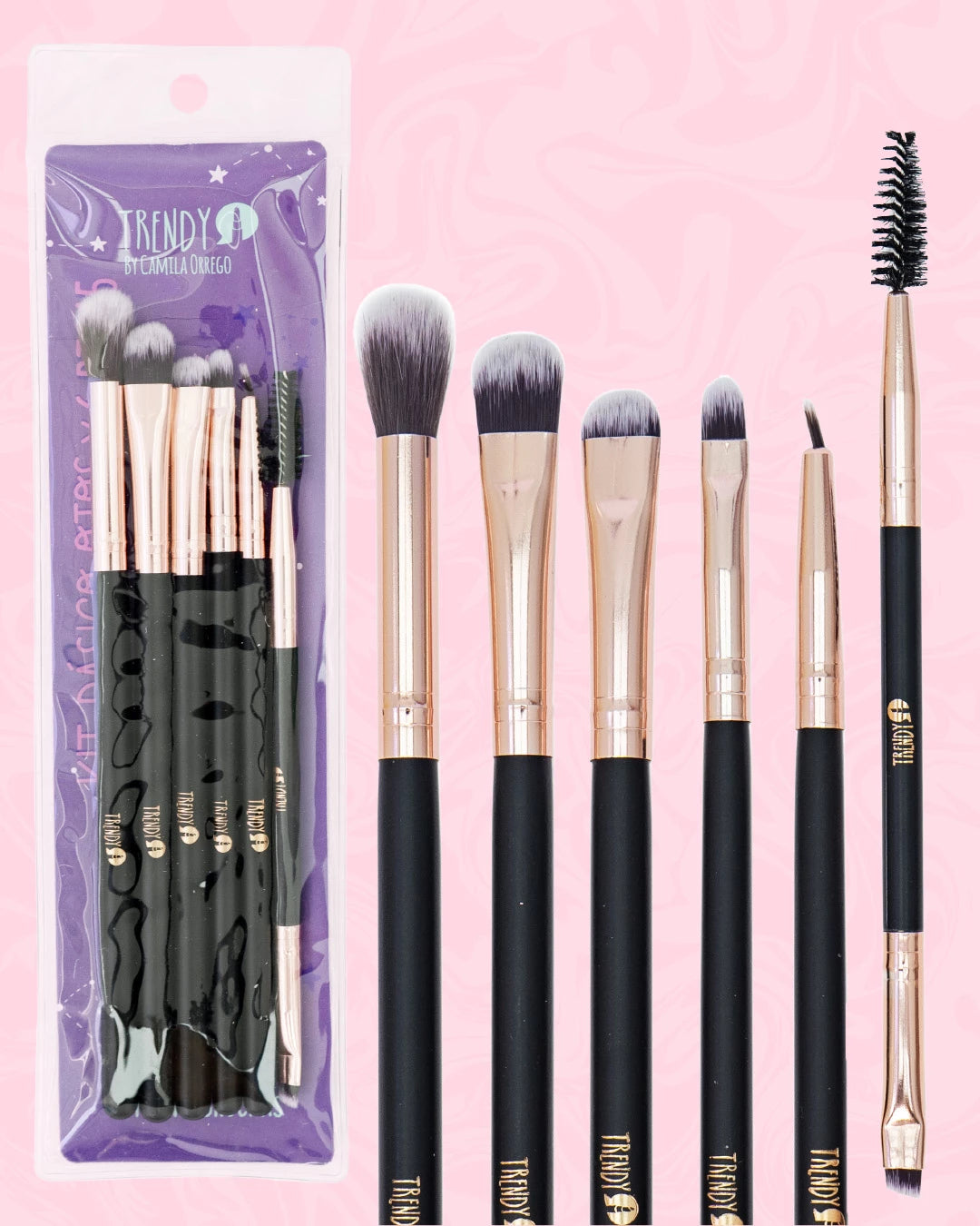 Kit brochas de ojos x6 - Trendy