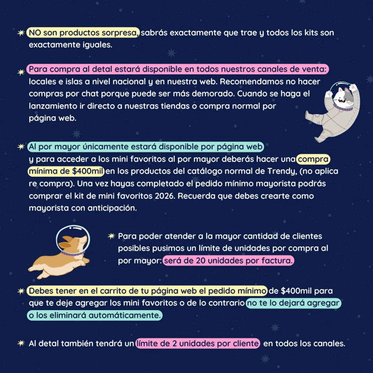 Mini favoritos GALAXY - Trendy