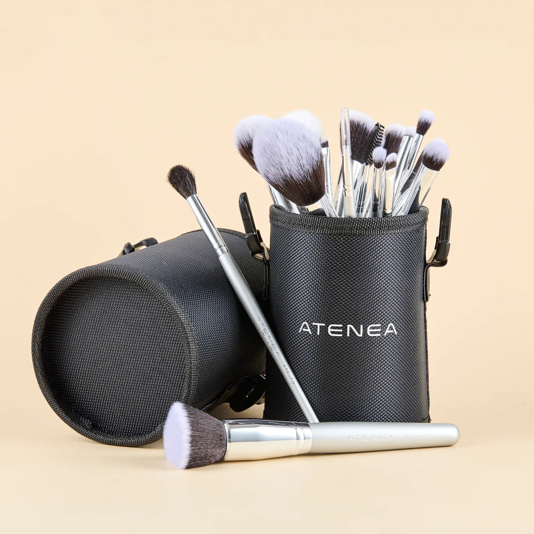 KIT DE BROCHAS DE MAQUILLAJE SILVER - ATENEA