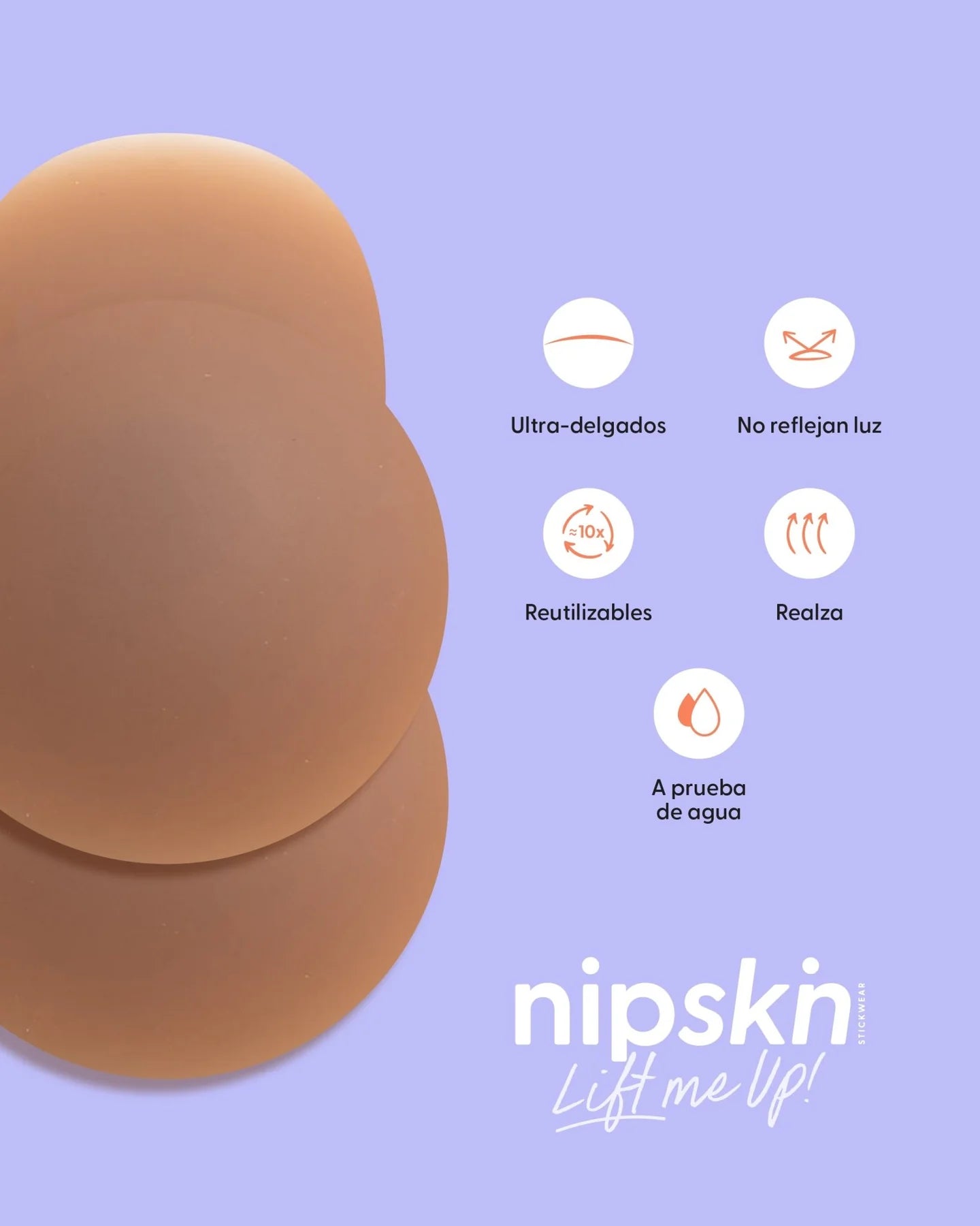 Copas Adhesivas en Silicona Para Levantar busto, Lift Me Up - Nipskin