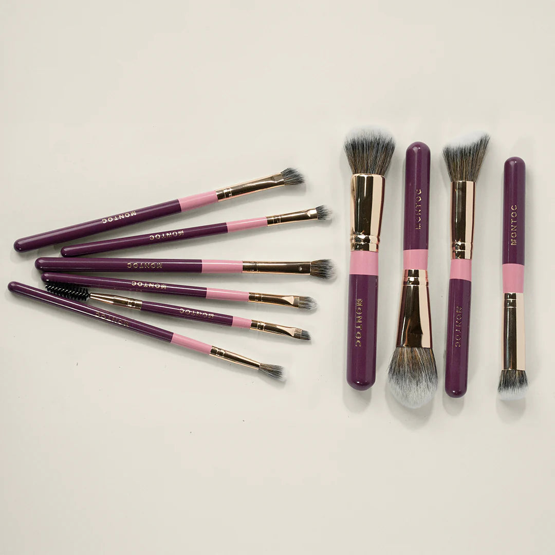 Kit de brochas Fluffy x 10 piezas - Montoc