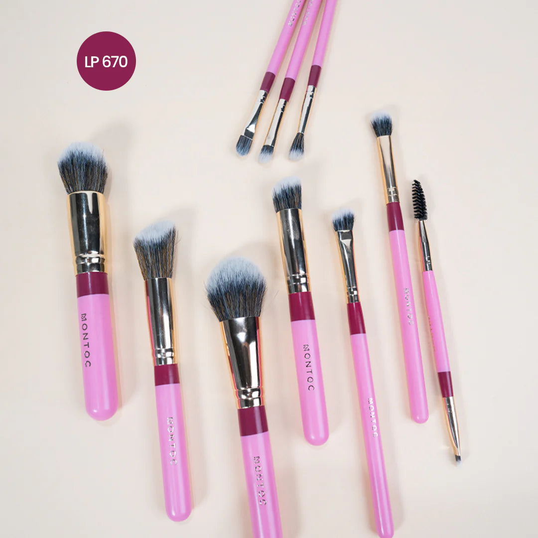 Kit de brochas Fluffy x 10 piezas - Montoc
