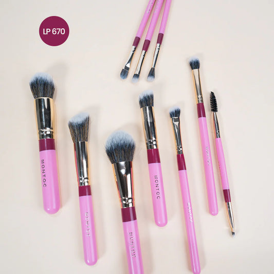 Kit de brochas Fluffy x 10 piezas - Montoc