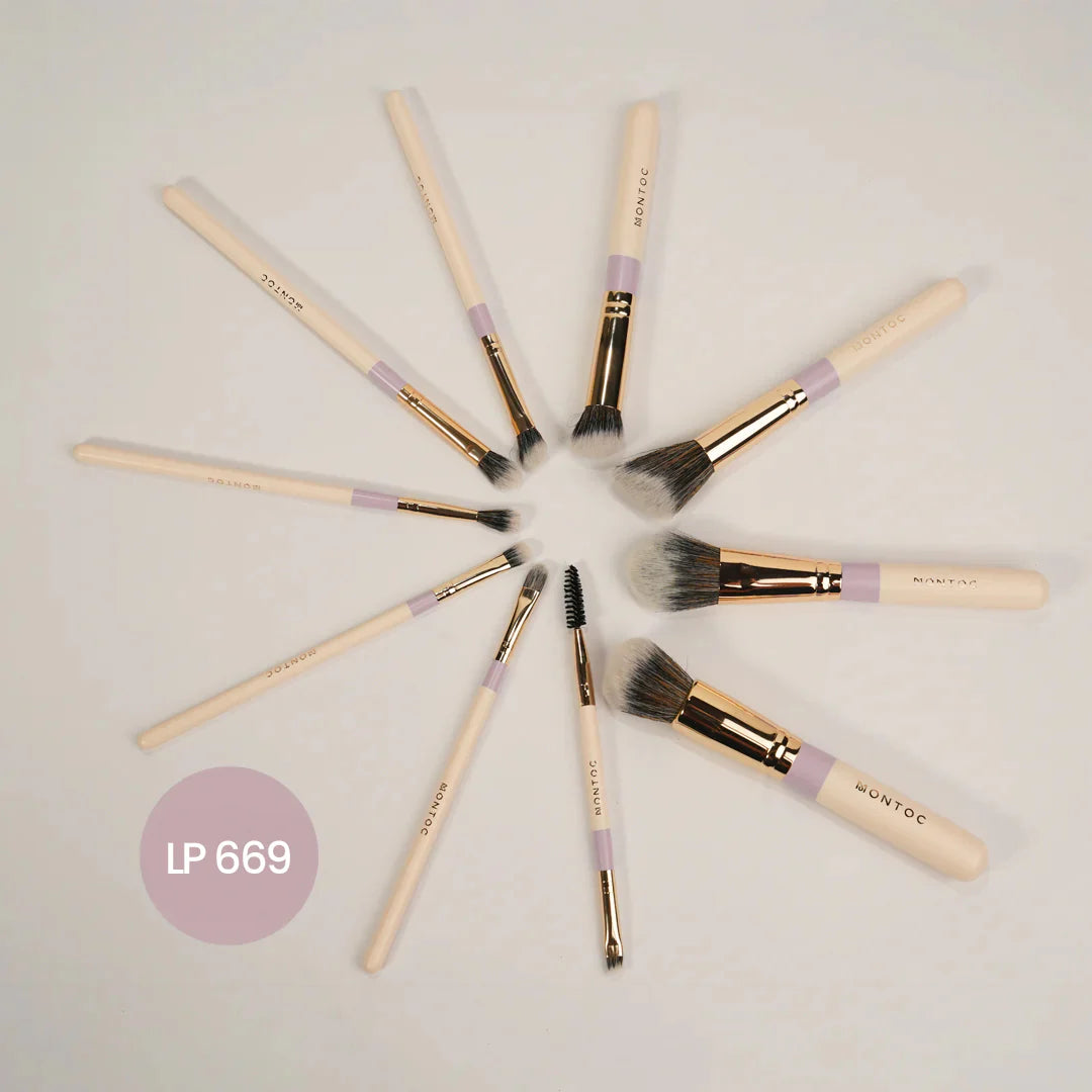 Kit de brochas Fluffy x 10 piezas - Montoc