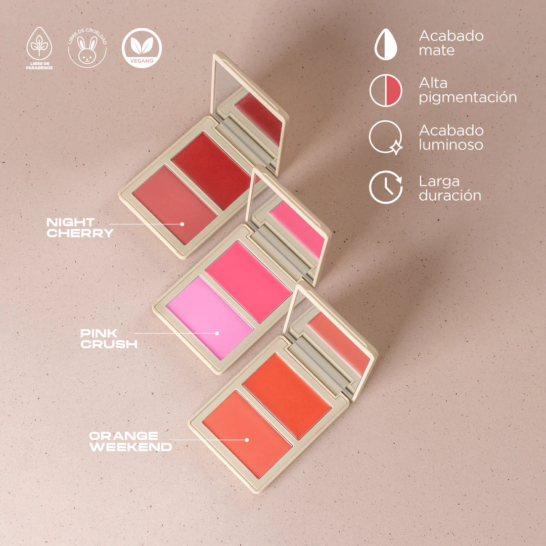 RUBOR EN DÚO ALLURE CREMA Y POLVO COMPACTO - Atenea