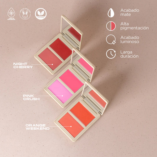 RUBOR EN DÚO ALLURE CREMA Y POLVO COMPACTO - Atenea