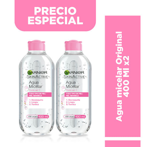 Agua Micelar Original 400ml X2 - GARNIER
