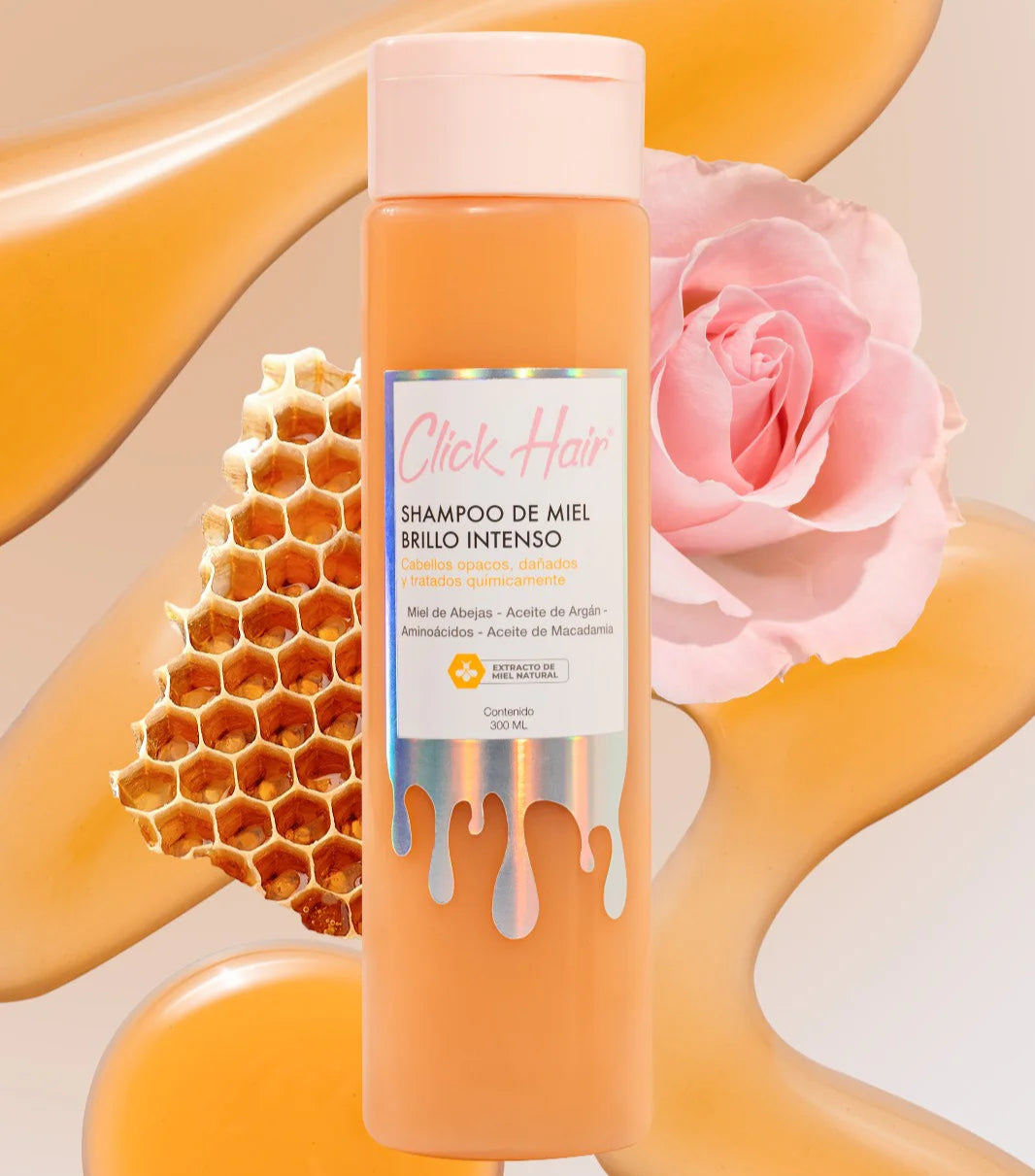 Shampoo de miel brillo intenso - CLICK HAIR