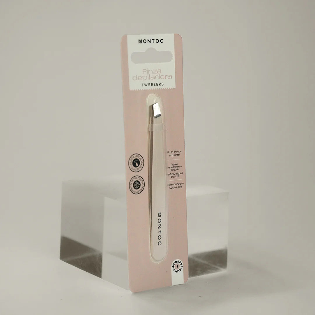 Pinza depiladora de punta angular para rostro - Montoc